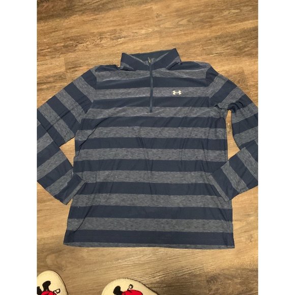 Under Armour Other - Under Armour sweater Sz 2XL blue stripes